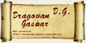 Dragovan Gašpar vizit kartica